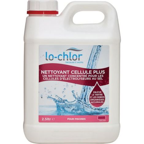 Nettoyant cellule ultra concentré pour électrolyseur – Enlève tartre et débris organiques – Respectueux de l'environnement – 2,5 L – Lo-Chlor (1/4)