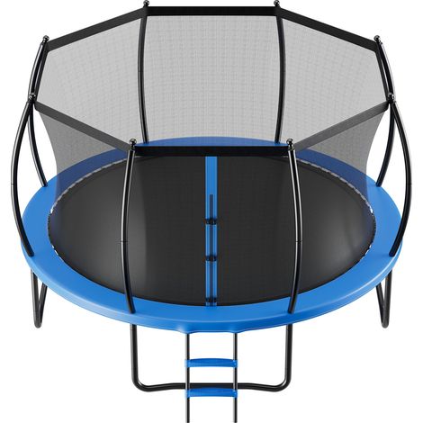 Mophorn Trampolín de Exterior 305 x 236 cm, Cama Elástica para Niños con Red de Seguridad y Almohadilla Acolchada, Capacidad de Carga de 150 kg, Ideal para Uso al Aire Libre y Regalos de Cumpleaños (1/5)