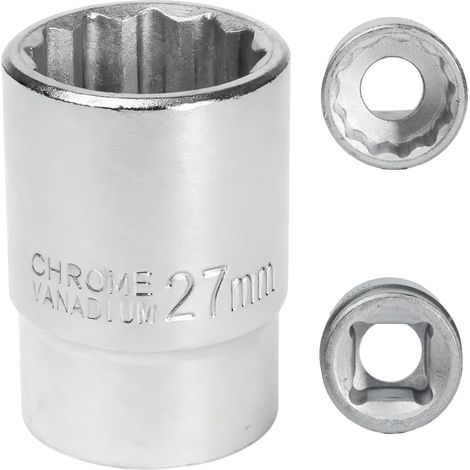Douille 27mm 3/4" 12 pans, Douille pour clé 3/4 27mm pour clé CR-MO (1/5)