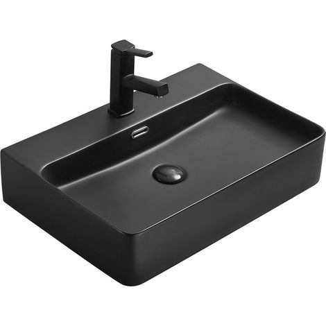 Mexen Lara Aufsatzwaschbecken 60 x 42 cm, Schwarz matt - 21166085 (1/2)