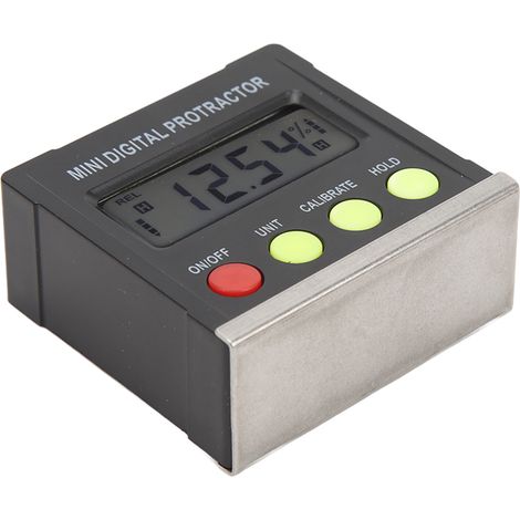 Rapporteur numérique d'angle haute précision, niveau électronique à 4 boutons, mesureur d'inclinaison professionnel, outil de mesure angulaire avec affichage LCD, pour bricolage et chantier. (1/5)