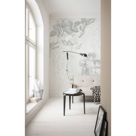 Papier peint panoramique classique Baroque Gris (1/4)
