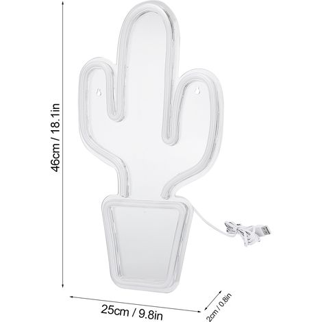 Lampe LED décorative innovante en acrylique en forme de cactus de dessin animé, idéale pour les fêtes et la décoration intérieure. (1/5)