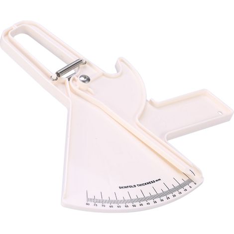 Pince à pli cutané pour mesurer la graisse corporelle, testeur d'épaisseur de peau blanc, outil de fitness pour homme femme, étrier de précision. (1/5)