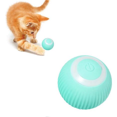 Interaktives Katzenspielzeug, USB-wiederaufladbarer automatischer Ball mit LED-Licht, für Kätzchen und Katzen, lustiges und anregendes Spielzeug, ideal zur Unterhaltung Ihres Haustieres. (1/5)