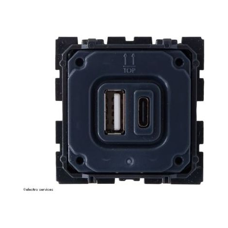 Prise 2USB Type-A + Type-C 15W Céliane Legrand (1/2)