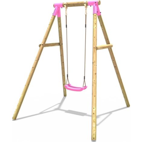 Wooden Garden Swing Set - Solar Pink (1/5)