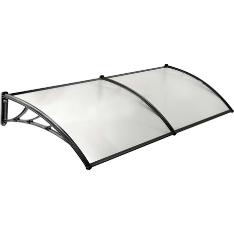Werka Pro – Marquise en polycarbonate 2 panneaux 80 x 300 cm – Traitement anti-UV – Structure en ABS – Pour entrées protégées des intempéries - PRO 80 X