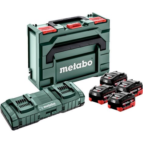 Metabo Basis Set 4x LIHD 8.0 AH Ladegerät ASC 145 DUO metaBOX 145 685135000 CAS