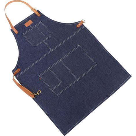 Tablier en Jean Imperméable pour Homme et Femme, Facile à Porter et Enlever, Cuisine, Peinture et Jardinage avec Compartiments Pratiques (1/5)