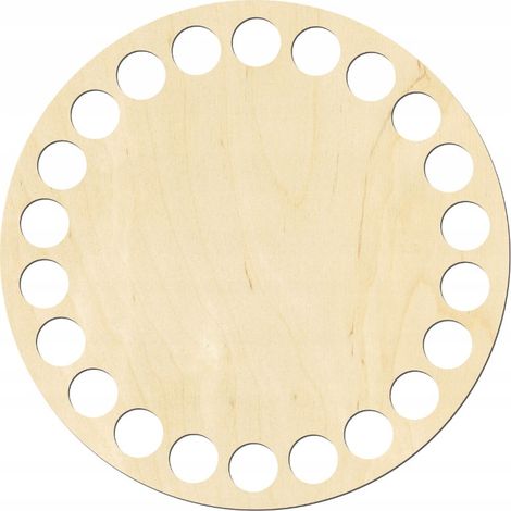 Base Base portapane in compensato CERCHIO CERCHIO 10 cm all'uncinetto (1/5)