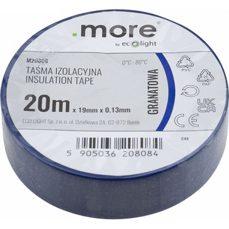 NASTRO ISOLANTE 19MM X 0,13MM BLU MARINO 20M (1/4)