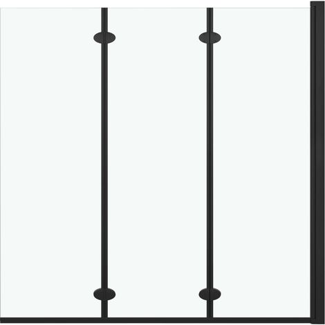 Maison Exclusive - Box Doccia Pieghevole a Libro 3 Pannelli in ESG 130x138 cm Nero
