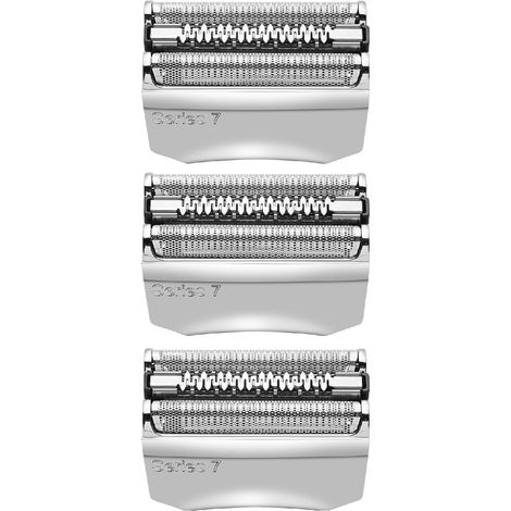 Tete De Rasoir Electrique - Compatible Series 7 70S - Pour Rasoirs Braun 720cc 730cc 735s 750cc 760cc 790cc 795cc - Lot De 3