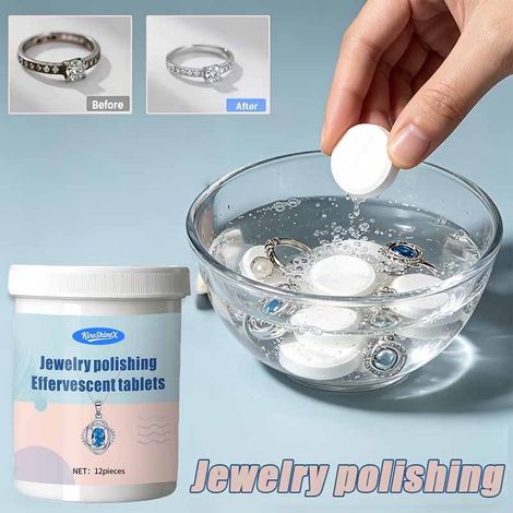 KineShineX Brausetabletten zur Schmuckreinigung: Reinigt, entfernt Flecken, beugt Oxidation vor und beseitigt Rost von Schmuck. (1/5)
