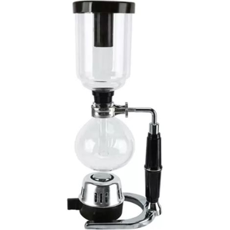Cafetière manuelle à siphon, base en acier inoxydable, cafetière classique pour la maison et le bureau (1/5)
