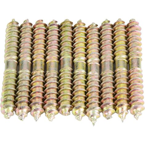 Lot de 10 vis à cheville 650 mm pour le travail du bois et la fabrication de meubles, vis à double extrémité (1/5)