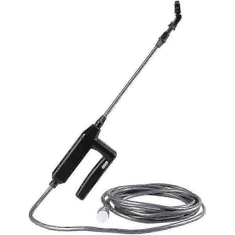 Pulvérisateur de jardin électrique rechargeable avec tuyau télescopique de 5 m et 2 buses pour le nettoyage de la pelouse, des plantes et du jardin. (1/4)