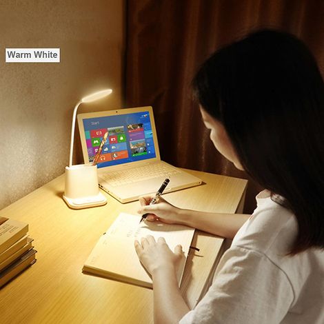 LED-Schreibtischlampe mit Touch-Dimmfunktion, Tischlampe für Kinder zum Lesen, Lernen und für den Nachttisch