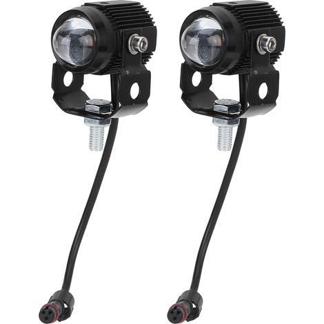 Lot de 2 projecteurs LED pour moto, couleur blanc ambre, étanches IP67, universels, 9-36 V, pour bateaux, quads et camions (1/5)