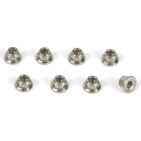 Flanged Lock Nut M4 (8pcs)