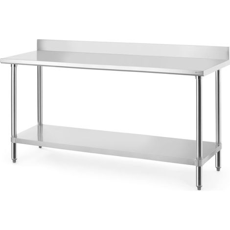 Budget Line Wandtisch mit Ablage und verschraubtem Rand, 180 x 60 x 95 cm