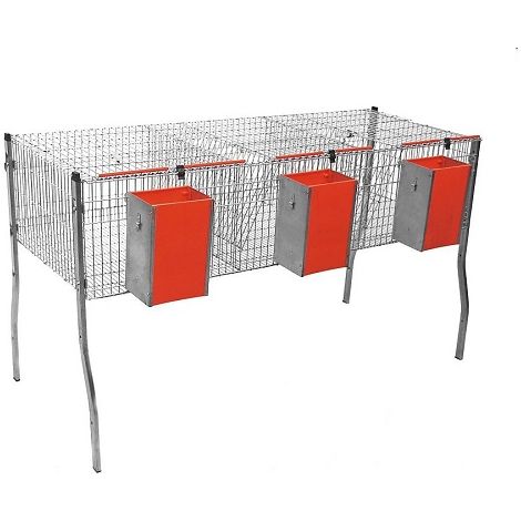 Cage pour les lapins ModЏle conomique-5 avec Cazoleta. 3 appartements sur un tage