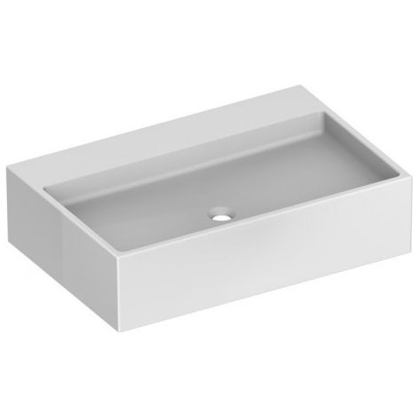 Lavabo en céramique EDITION 90 805 x 205 x 535 mm blanc sans trou de robinetterie KEUCO