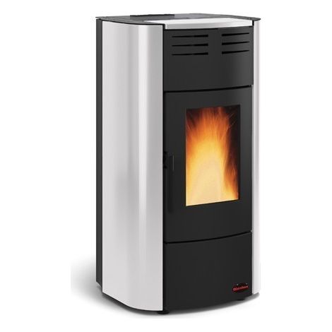 Poêle à granules chauffage central débrayable - EXTRAFLAME Raffaella Idro H15 19 kW Gris (1/4)