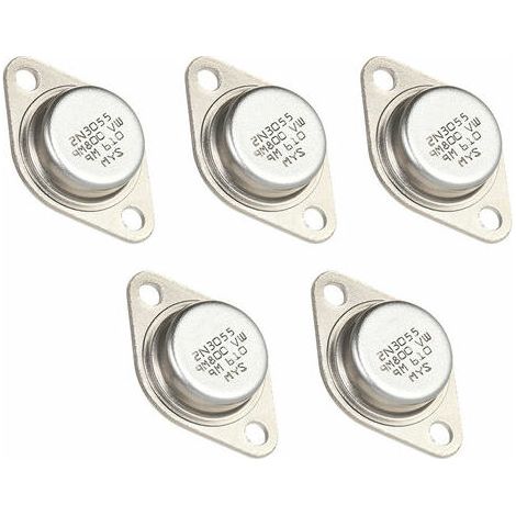 5 pièces haute qualité 2N3055 Transistors de puissance NPN TO-3 boîtier métallique 15A/60V ensemble de 5 Transistors