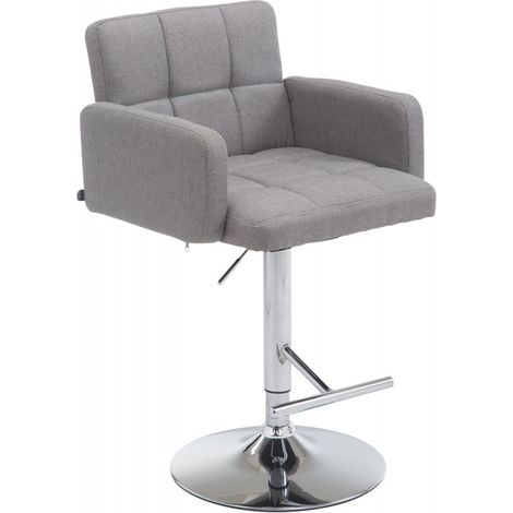 Barhocker Los Angeles Stoff grau chrom (1/5)
