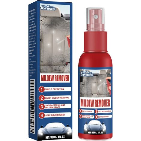 Schimmelentferner für Autos, Reinigungs- und Pflegespray für Dachhimmel, Sitzmatten und Fußmatten – 30-ml-Packung -- DE (1/5)