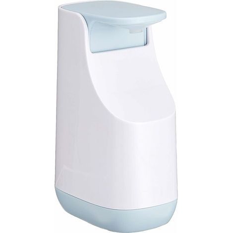 Pompe à Savon Liquide Compacte, Plastique, BlancBleu Ciel, 6.2 x 9.1 x 14.2 cm (1/5)