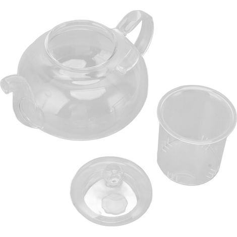 Théière en verre 680ml avec filtre, résistante à la chaleur, transparente, pour infusion de feuilles et fleurs (1/5)