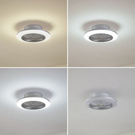 [GEBRAUCHT] B-Ware Lindby Deckenventilator Ventilator Led Mamuti Silber Fernbedienung Lichtfarbe790