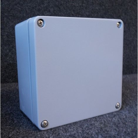 Coffret métal 160x160x91mm aluminium couvercle opaque gris 7001 paroi lisse IK08 IP66 CUBO H (1/2)
