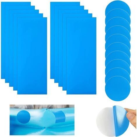 Poolreparaturset, selbstklebende PVC-Flicken für Schwimmbecken und Matratzen, 20 Stück (1/4)