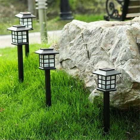 8er-Set Solar-Gartenleuchten für Hof, Garten, Rasen, Gehweg und Einfahrt, C-- (1/5)