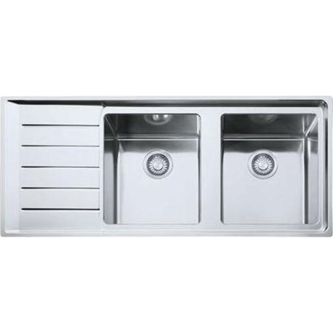 Franke NPX 621. Colore del prodotto: Acciaio inox, Numero di vasche per lavello: 2 ciotole, Dimensioni prima vasca (LxL): 340 x 400 mm. Larghezza: 1160 mm, Profondità: 510 ... - NPX6217 - 101.0068.381 (1/2)