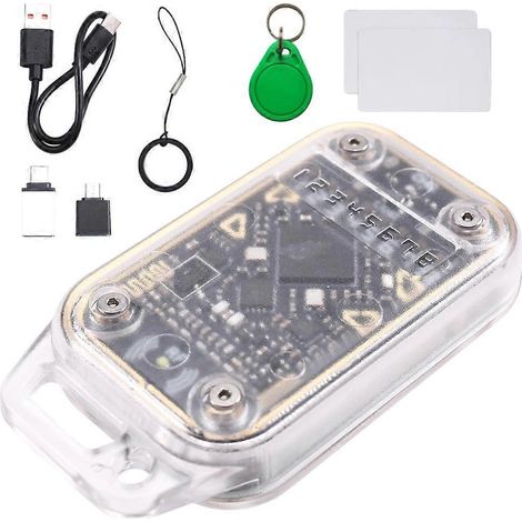 Émulateur de lecteur de puces RFID Chameleon V3.0 + 2 cartes CUID / 1 porte-clés UID 125K 13,56 MHz, copieur d'étiquettes IC d'identification, lecteur/graveur NFC (1/5)