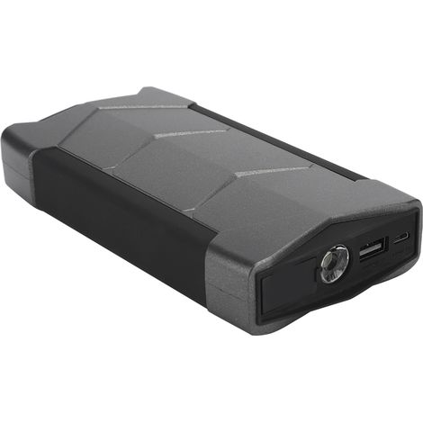 Démarreur de voiture multifonctionnel 12 000 mAh, chargeur de batterie 12 V, batterie externe noire (1/5)