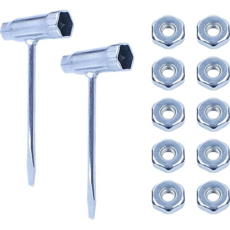 2 clés de bougie Adefol avec 10 écrous de tronçonneuse 13 x 19 mm pour Stihl 017 018 MS170 MS180 et plus, accessoires pour réparation et entretien de tronçonneuse ou tondeuse à gazon (1/5)