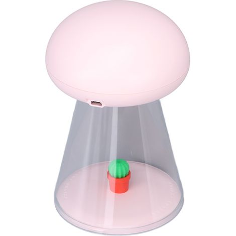 Lumière d'ambiance multicolore, boîte à musique, veilleuse créative pour bébé, lampe de chevet chaleureuse pour chambre, rechargeable via USB, avec batterie intégrée, rose (1/5)