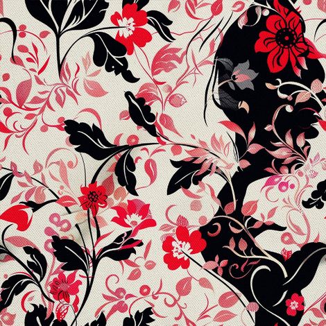 Tela Oxford para decoración de exteriores - Motivo femenino  DX10303 (1/5)