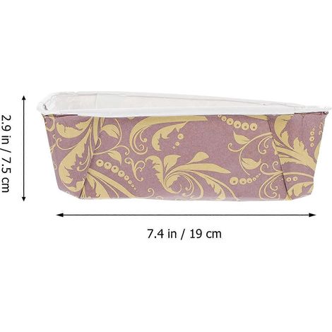 50 Stück bootsförmige Kuchenhalter, hitzebeständige Dessertförmchen, Brotbehälter-18.00X7.00X5.00CM-Coffee (1/2)