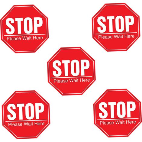 5 Feuilles Stickers Muraux Rappelant Autocollant Distanciation Sociale Autocollants Pour Sol Signe Décalcomanie Pour Lieu Public Lieu Public Signe Autocollant Sticker Mural Pvc (1/5)