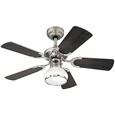 Westinghouse Lighting 72415 Ventilatore A Soffitto Per Interni A Cinque Pale, Nero Argento, 90 x 90 x 42 Cm (1/4)
