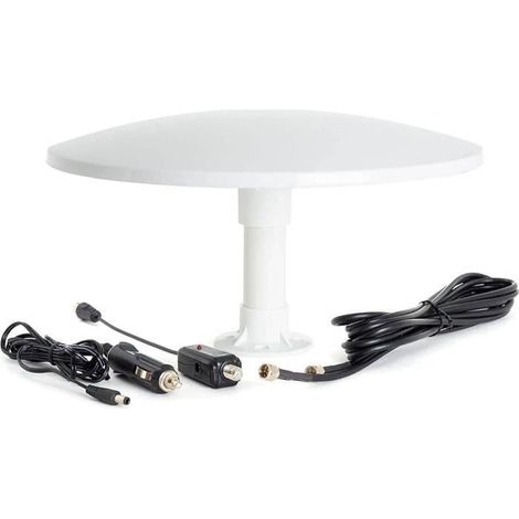 KUMA Cosmos Amplificateur d'Antenne Puissant TV TNT Set - Antenne Exterieure Cable Television HD pour Campeur Caravane Camion