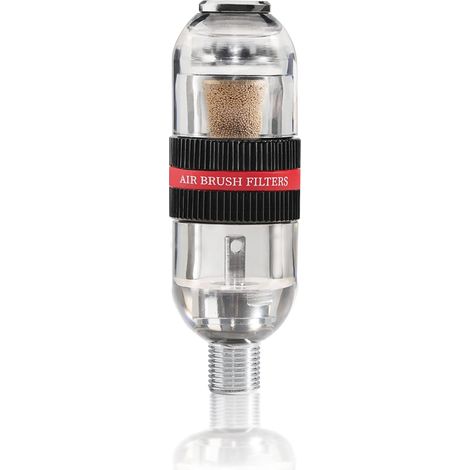Filtre à air pour aérographe - 1 unité - Cuivre et coton - Double filtration - Pour peinture et maquillage - Filetage 1/8" (1/5)