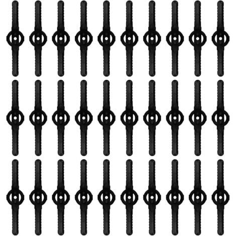 30 lame di ricambio in plastica, lame per decespugliatore, lame per tosaerba, accessori per tosaerba, lame di ricambio per decespugliatori a batteria - (nero) (1/4)